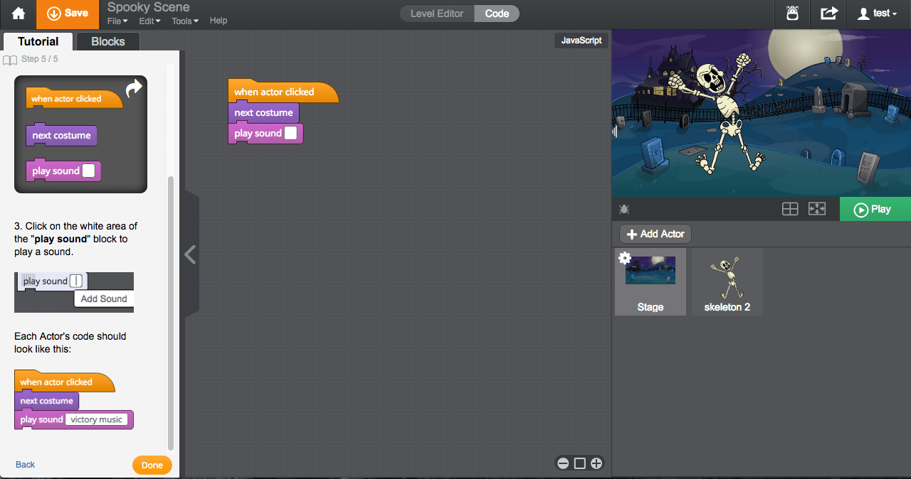 Code your own spooky scene!