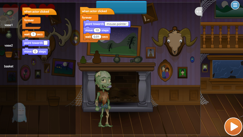 Code up zombies and ghosts!